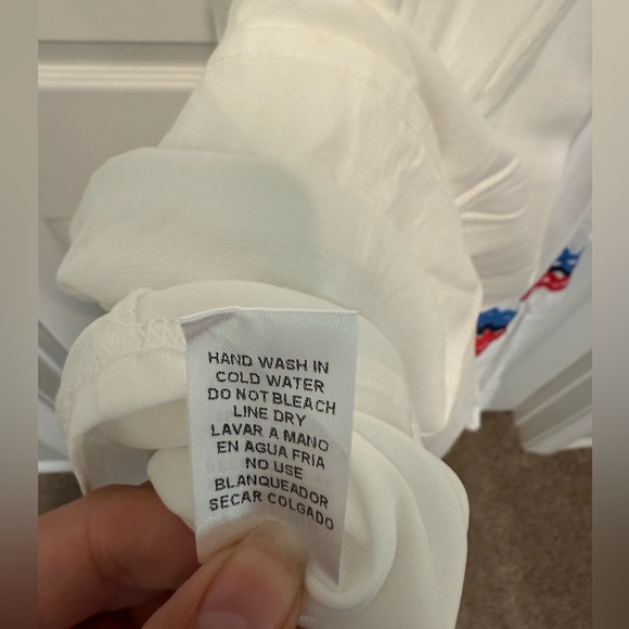 Off white contrast stripe detail shoulder strap midi dress by Entro - Picture 9 of 12